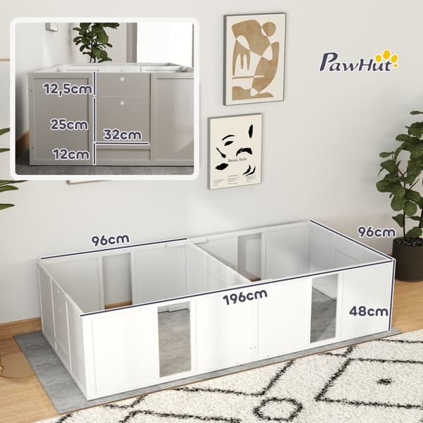 Rootz Whelping Box - Hvalperede - Hundefødselskasse - Trygt og hyggeligt ophold - 196L x 96W x 48H cm