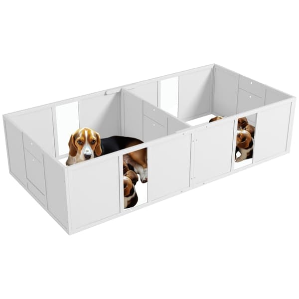 Rootz Whelping Box - Hvalperede - Hundefødselskasse - Trygt og hyggeligt ophold - 196L x 96W x 48H cm