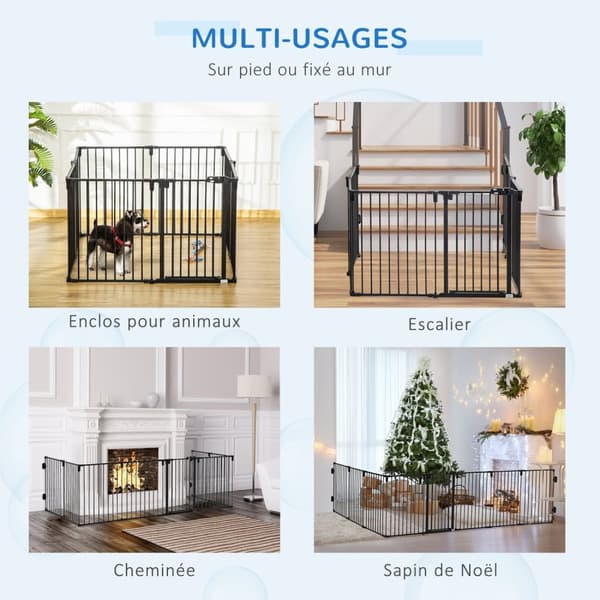 Rootz Pet Barrier Safety Fence - hundhöljet - Modular Park - Ingen borrning krävs - 482,5 cm x 76 cm