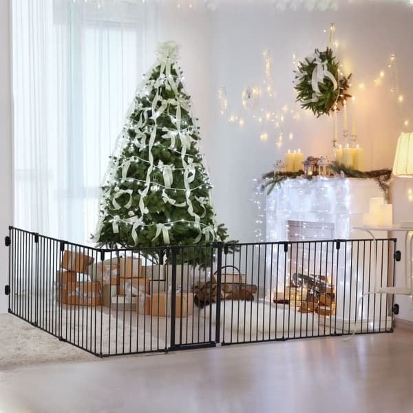 Rootz Pet Barrier Safety Fence - hundhöljet - Modular Park - Ingen borrning krävs - 482,5 cm x 76 cm