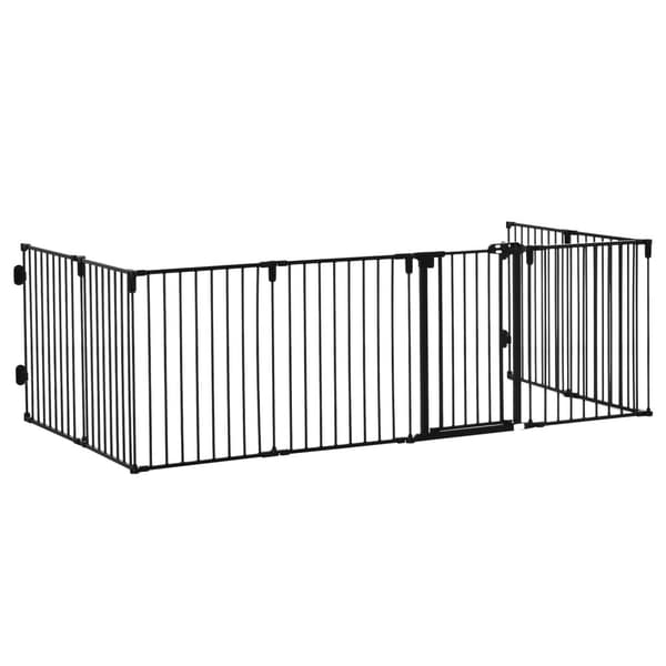 Rootz Pet Barrier Safety Fence - hundhöljet - Modular Park - Ingen borrning krävs - 482,5 cm x 76 cm
