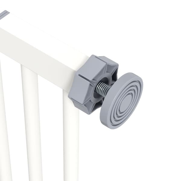 Rootz Pet Door Gate Barrier - Dog Fence - Pet Divider - Säkerställer säkerhet - 68W x 77H cm (max 87 cm) - vit