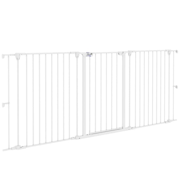 Rootz Steel Dog Safety Barrier - Pet Gate - Foldinghegn - Double Locking System - 206 cm x 90 cm