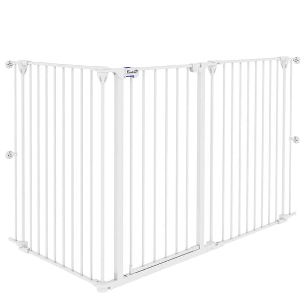 Rootz Steel Dog Safety Barrier - Pet Gate - Foldinghegn - Double Locking System - 206 cm x 90 cm