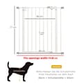 Miniatyrbild 3 av 11: Rootz Dog Door Gate Barrier - Pet Gate - Safety Gate - Metal & Plast, Easy Access, 68W x 77H CM, White