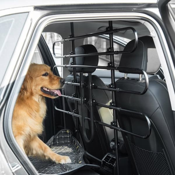 Rootz Car Divider Safety Barrier - Pet Barrier - Justerbar hundport - Universal Fit - Steel Construction - 87-135 cm x 85-120 cm
