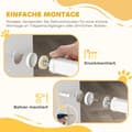 Miniatyrbild 5 av 11: Rootz Dog Door Safety Gate - Pet Barrier - Stair Gate - Justerbar 76-104CM - Ingen borrning behövs - Dubbel lås - Svängdörrar - 76-104W X 104H CM