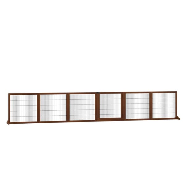 Rootz Folding Dog Barrier - Pet Gate - Wooden Pet -hegn - Stilfuldt design - 432 cm x 36 cm x 70 cm