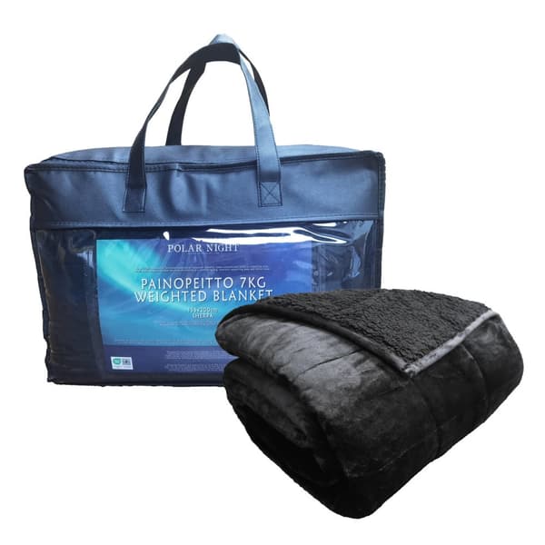 Polar Night Tyngdtäcke 135x200cm Sherpa Black - 9 kg