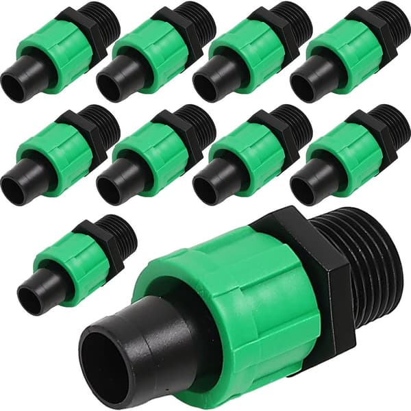 10 Koppling för droppslang 1/2" 17mm utvändig gänga Bevattningssystem Bevattning