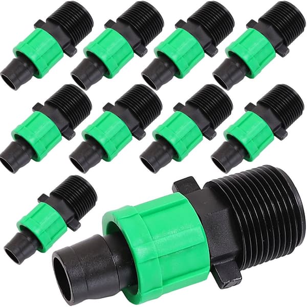 10 Koppling för droppslang 3/4" 17mm utvändig gänga Bevattningssystem Bevattning