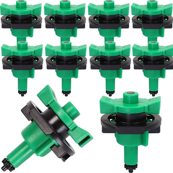 Minisprinkler 360° 34l/t vandingssystem Mikrodråber drypslange 10 stk.