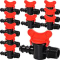 Pikkukuva 1 / 2: Palloventtiili 1/2" 16mm ulkokierteellä tippaletkun sulkuhana kastelu 10x