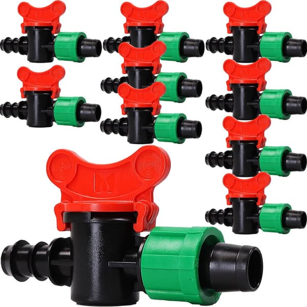 Sulkuhana palloventtiilin pistokeliitin 16mm tippaletkukasteluun 10 kpl