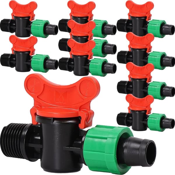 Sulkuventtiili Palloventtiili Tippuletku 1/2" kastelun tippuletkuja varten X10