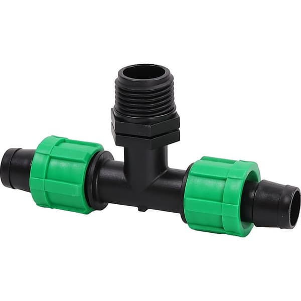 T-stycke för droppslang för bevattning 16 mm med utvändig gänga 1/2" 10 st.