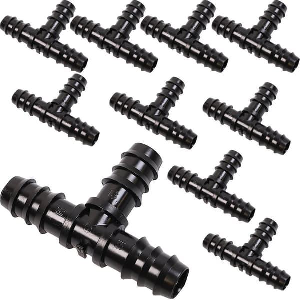 T-stycke för droppslang Läggningsrör Vattenrör 16 mm, för bevattning x10