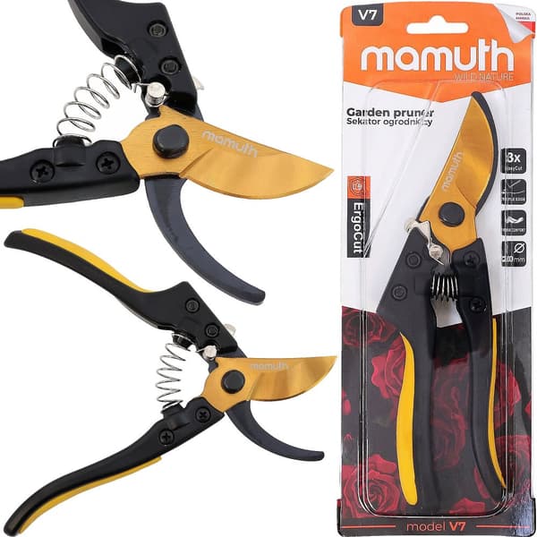 Havesaks MAMUTH RR-V7 Blomstersaks Anvil saks Rosensaks 20mm