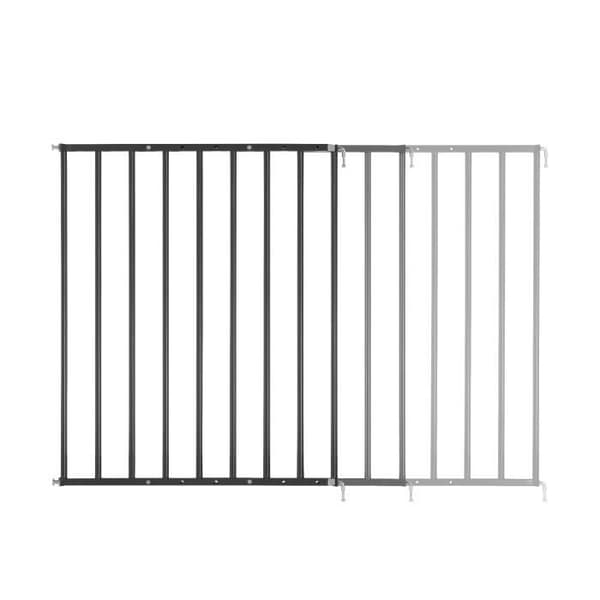 Badabulle Safe&Protect XL Barnsäkerhetsgrind - Utdragbar (60 till 106,5 cm) - Extra breda öppningar - Skruvmontering, Svart