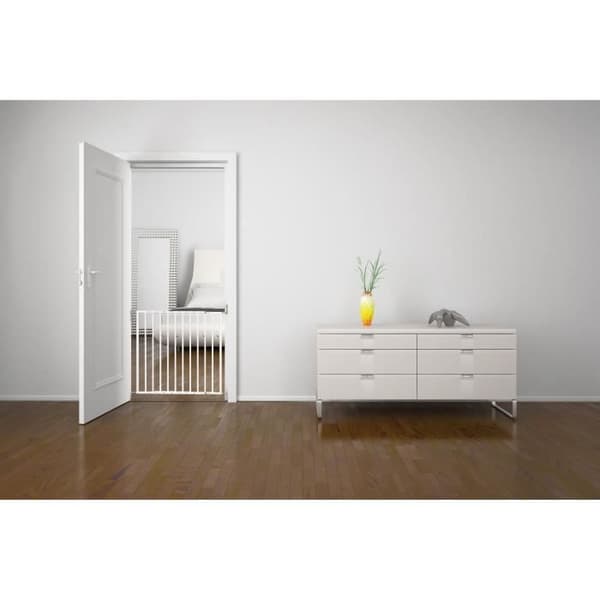 Nordlinger Pro Børnesikkerhedsbarrier Victoria - 64 til 113 cm - Hvid - Drejebar - Nem åbning