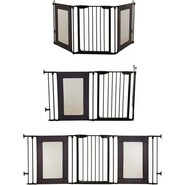 Turvaportti - DREAMBABY - DENVER - 3-paneelia - 85,5-200 x 74 cm - Kaksisuuntainen - Musta