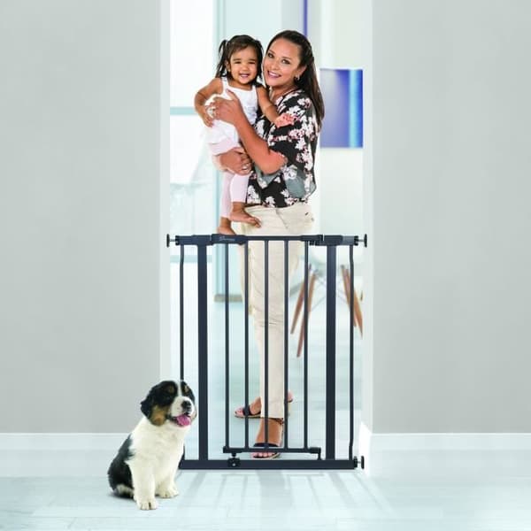 Sikkerhedslåge - DREAMBABY - AVA - Trykmonteret - 61-68 x 75 cm - Dobbelt lås - Antracit