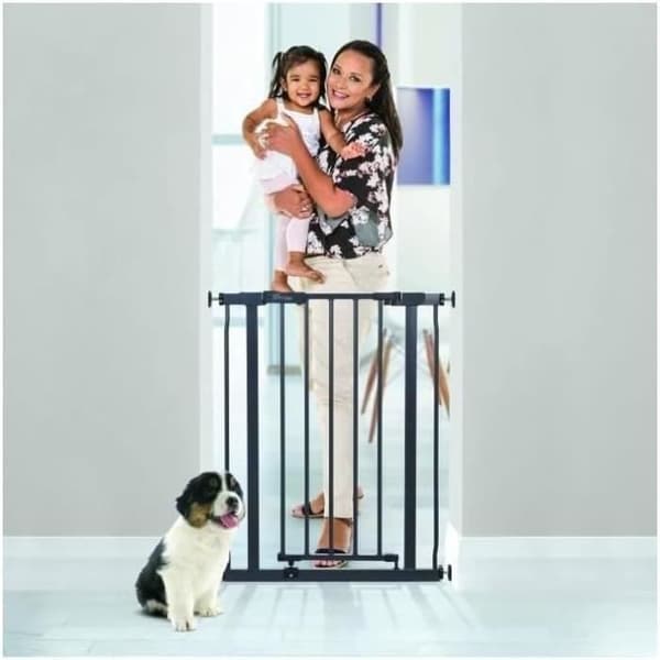 Sikkerhedslåge - DREAMBABY - AVA - Trykmonteret - 61-68 x 75 cm - Dobbelt lås - Antracit