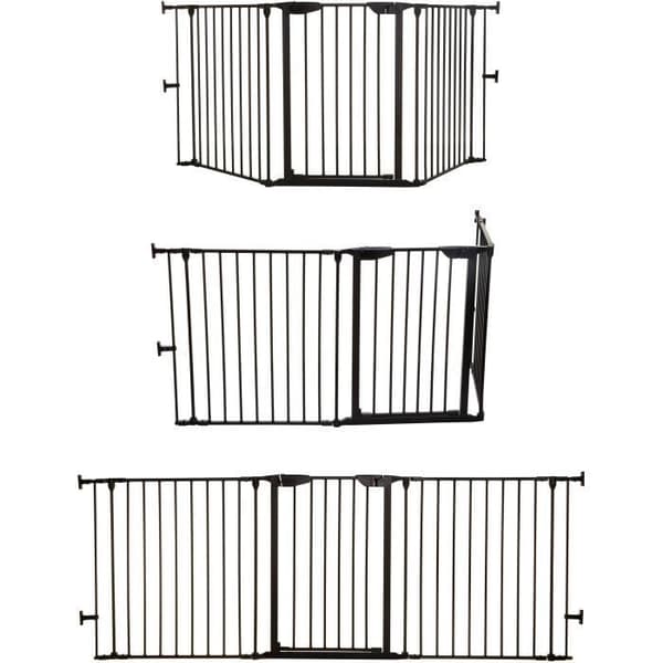 Turvaportti - DREAMBABY - NEWPORT - 3-paneelia - 85,5-200 x 74 cm - Kaksisuuntainen - Musta