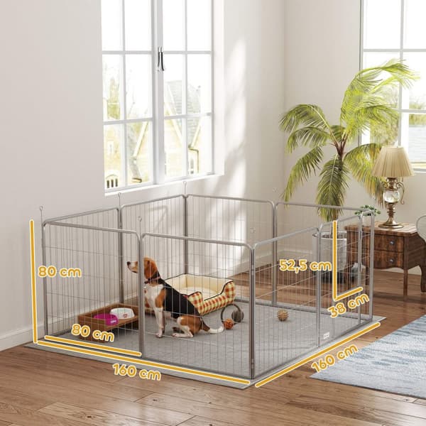 Rootz Pet Cabinet - Hundhegn - Pet Legeplads - Flexible Customizable - Rustfrit stål - 160x160x80cm