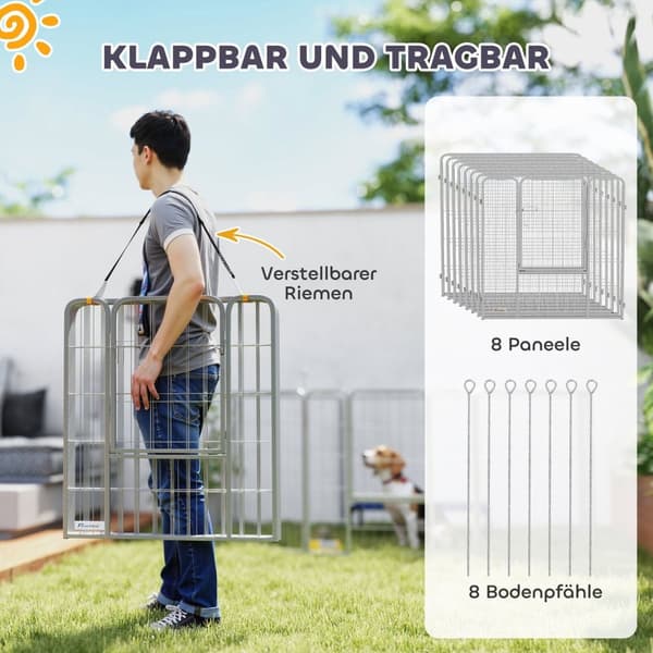 Rootz Pet Cabinet - Hundhegn - Pet Legeplads - Flexible Customizable - Rustfrit stål - 160x160x80cm