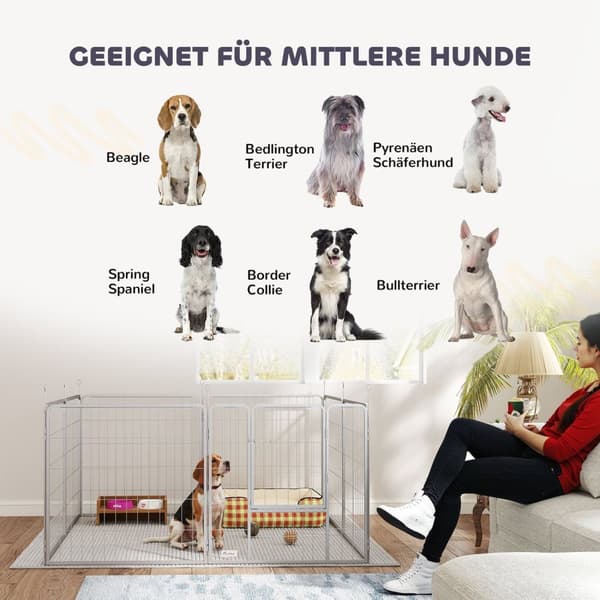 Rootz Pet Cabinet - Hundhegn - Pet Legeplads - Flexible Customizable - Rustfrit stål - 160x160x80cm