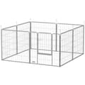 Pikkukuva 1 / 11: Rootz PET -kotelo - Koiran aita - PET -leikkikenttä - joustavasti muokattavissa - ruostumattomasta teräksestä - 160x160x80cm