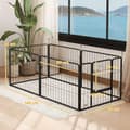 Miniatyrbillede 3 af 11: Rootz Dog Fence Pet Cabinet - Pet Barrier - Heavy Duty Kennel - Foldbart stål - 160x80x60cm, sort