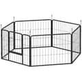 Miniatyrbillede 1 af 11: Rootz Dog Fence Pet Cabinet - Pet Barrier - Heavy Duty Kennel - Foldbart stål - 160x80x60cm, sort