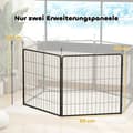 Pikkukuva 3 / 10: Rootz 2 Set Puppy -kotelon laajennus - Koira -aitapaneelit - PET -leikkikenttä - Vahva teräs - taitettu säilytys - 80 cm x 80 cm x 3cm