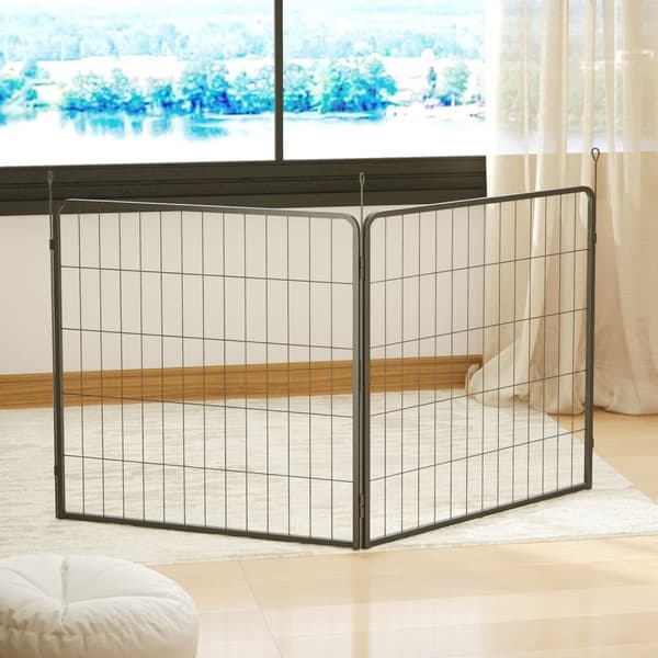 Rootz 2 Set Puppy -kotelon laajennus - Koira -aitapaneelit - PET -leikkikenttä - Vahva teräs - taitettu säilytys - 80 cm x 80 cm x 3cm