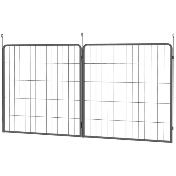 Rootz 2 Set Puppy -kotelon laajennus - Koira -aitapaneelit - PET -leikkikenttä - Vahva teräs - taitettu säilytys - 80 cm x 80 cm x 3cm
