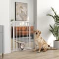 Miniatyrbillede 2 af 7: Rootz Pet Protection Hence - Pet Barrier - Safety Gate - Holdable Steel - Justerbar bredde 76-104 cm med kattedør, hvid