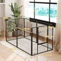 Pikkukuva 3 / 10: Rootz Dog Fene - PET -kotelo - 6 paneeli PlayPen - Taitava ja kestävä teräs - suorakulmio 160x80x80cm - ihanteellinen pentuille ja keskisuurille koiri