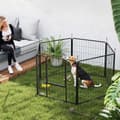 Pikkukuva 2 / 10: Rootz Dog Fene - PET -kotelo - 6 paneeli PlayPen - Taitava ja kestävä teräs - suorakulmio 160x80x80cm - ihanteellinen pentuille ja keskisuurille koiri
