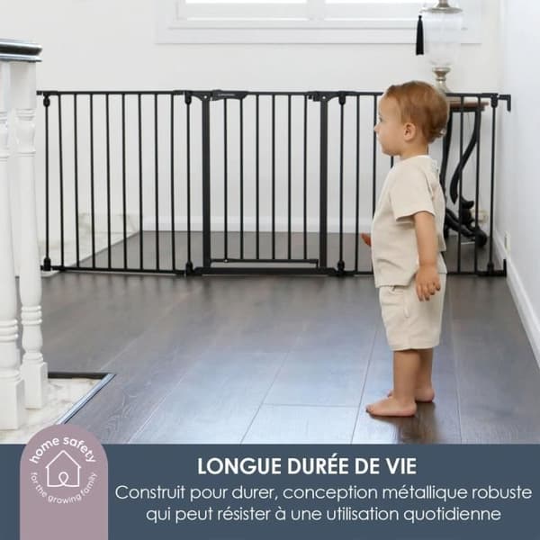 Børnesikkerhedsgitter - Discovery 3 - DREAMBABY - 74,5 cm til 1,95 cm - Hvid