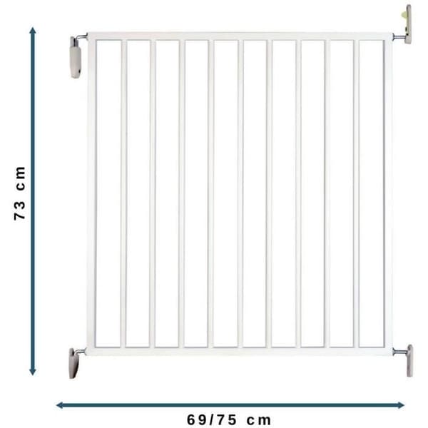 NORDLINGER PRO VOGUE Børnesikkerhedsgitter - 69 til 75 cm - Drejeligt - Nemt at åbne