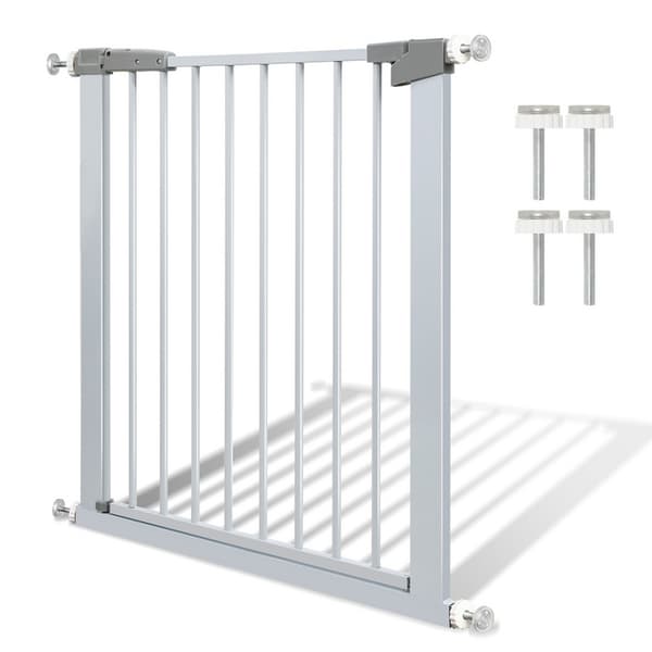 Barnskyddsgrind -76 -83cm justerbar Vit, Slitstarkt och slagtåligt material, lämplig för alla hemstilar