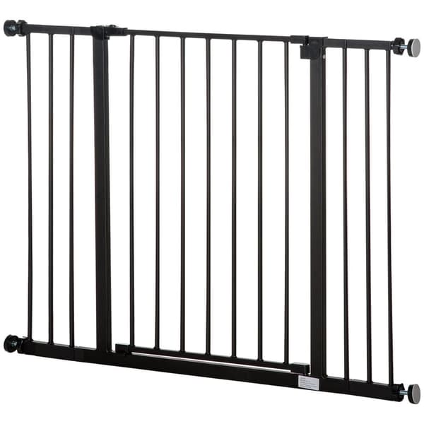 Sikkerhedsbarriere, Udtrækkelig Metaltrappe Dør, Holdbar Konstruktion,sort, 107x76 cm