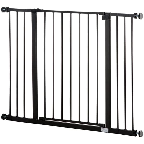 Sikkerhedsbarriere, Udtrækkelig Metaltrappe Dør, Holdbar Konstruktion,sort, 107x76 cm