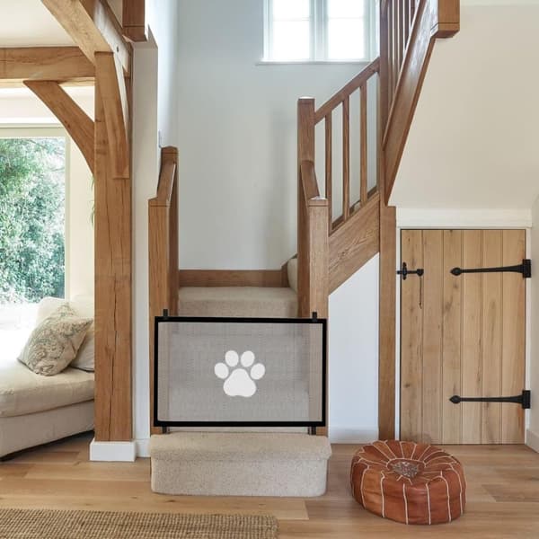 Lollanda Portabel Hund- och Kattgrind – Bärbart Skyddsstaket för Dörröppningar, Enkel Installering