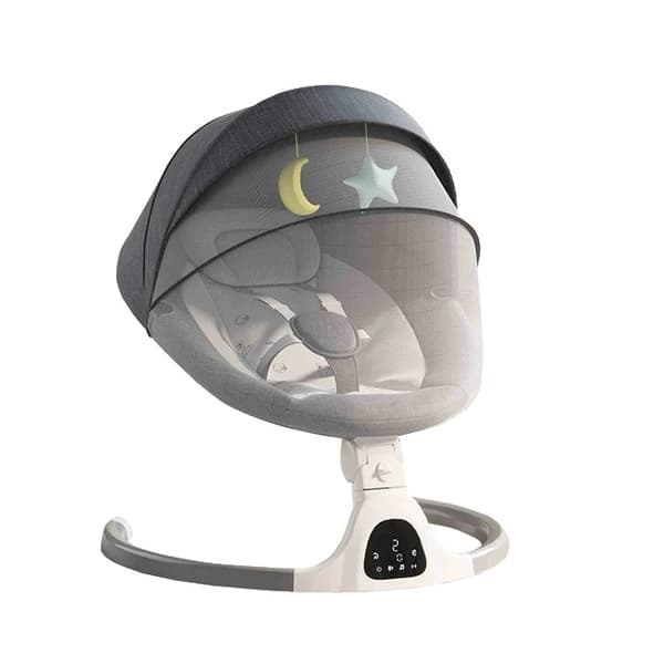Baby Elektrisk Gyngestol, Få Baby Til At Sove, Luksus Elektrisk Gyngende Rysteapparat, NY PINK NEW GREY