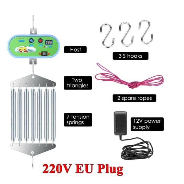 Nyfødt Baby Vugge Controller, 10-Niveau Vibration, Fjernbetjening Drift,EU stikbelastning 21 kg