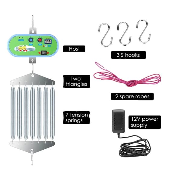 Nyfødt Baby Vugge Controller, 10-Niveau Vibration, Fjernbetjening Drift,EU stikbelastning 21 kg