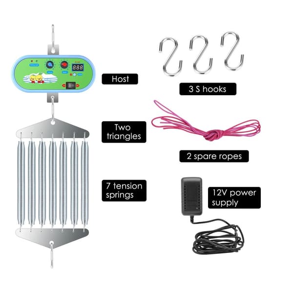 Elektrisk Baby Swing Controller, Fjernbetjening, Justerbar Timer, Ingen Støj, premium version